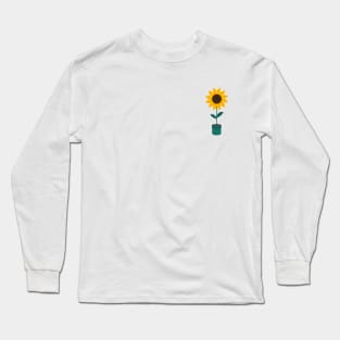 sunflower in a pot Long Sleeve T-Shirt